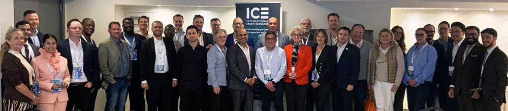 Attendees of the ICE conference stood together for a group photo.