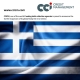An image of the Greek flag that has text above reading "CCICM, one of the world's leading debt collection agencies is proud to announce the further expansion of its global footprint in Greece." - The image also has the CCICM logo in the top right.