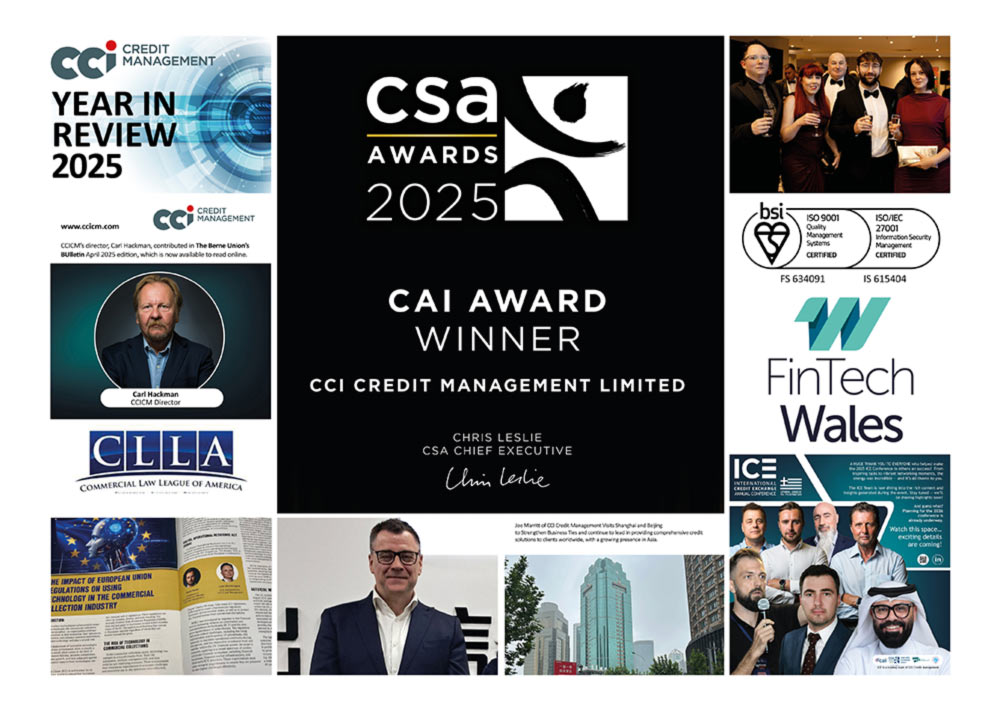 CCI Credit Management's Year in Review - A collage of images representing previous news posts in brief.